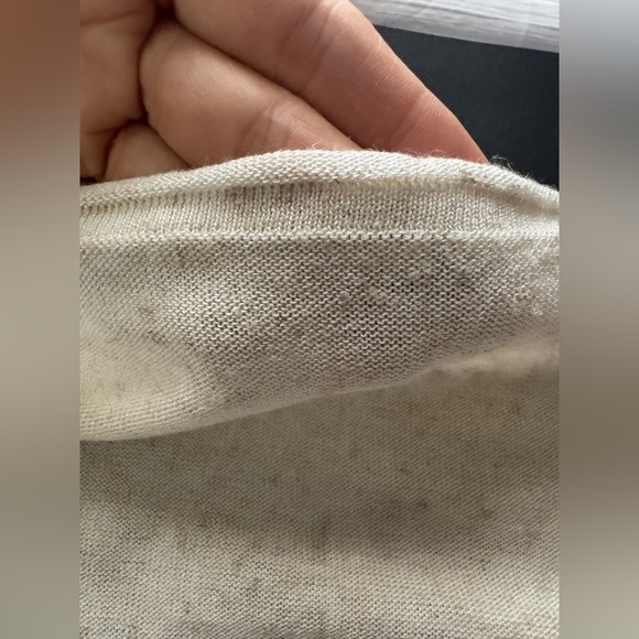 Batik linen flax blend top in Ecru size L - Picture 5 of 12